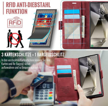 Samsung Galaxy S24 Ultra 5G PU Lederhülle Klapphülle RFID