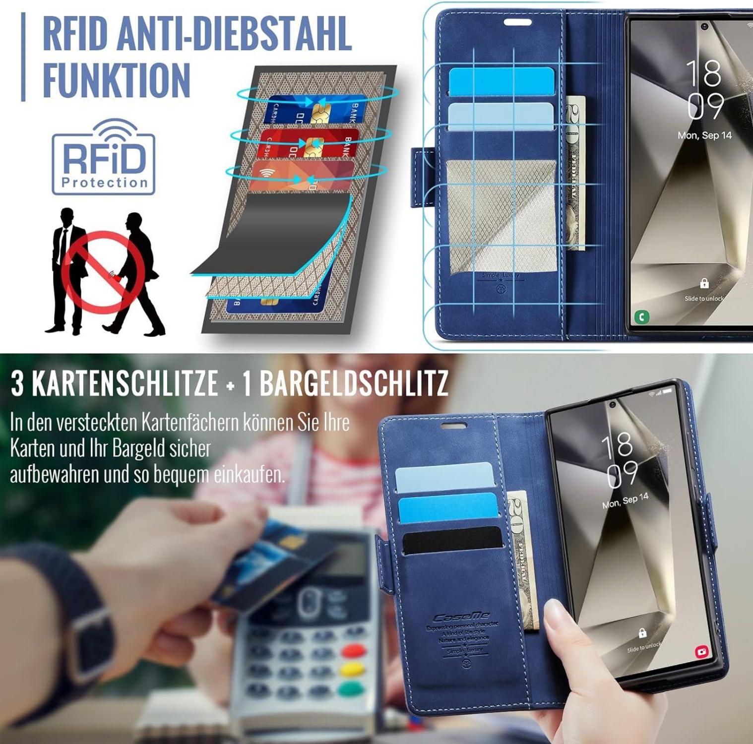 Samsung Galaxy S24 Ultra 5G Handyhülle Klapphülle PU