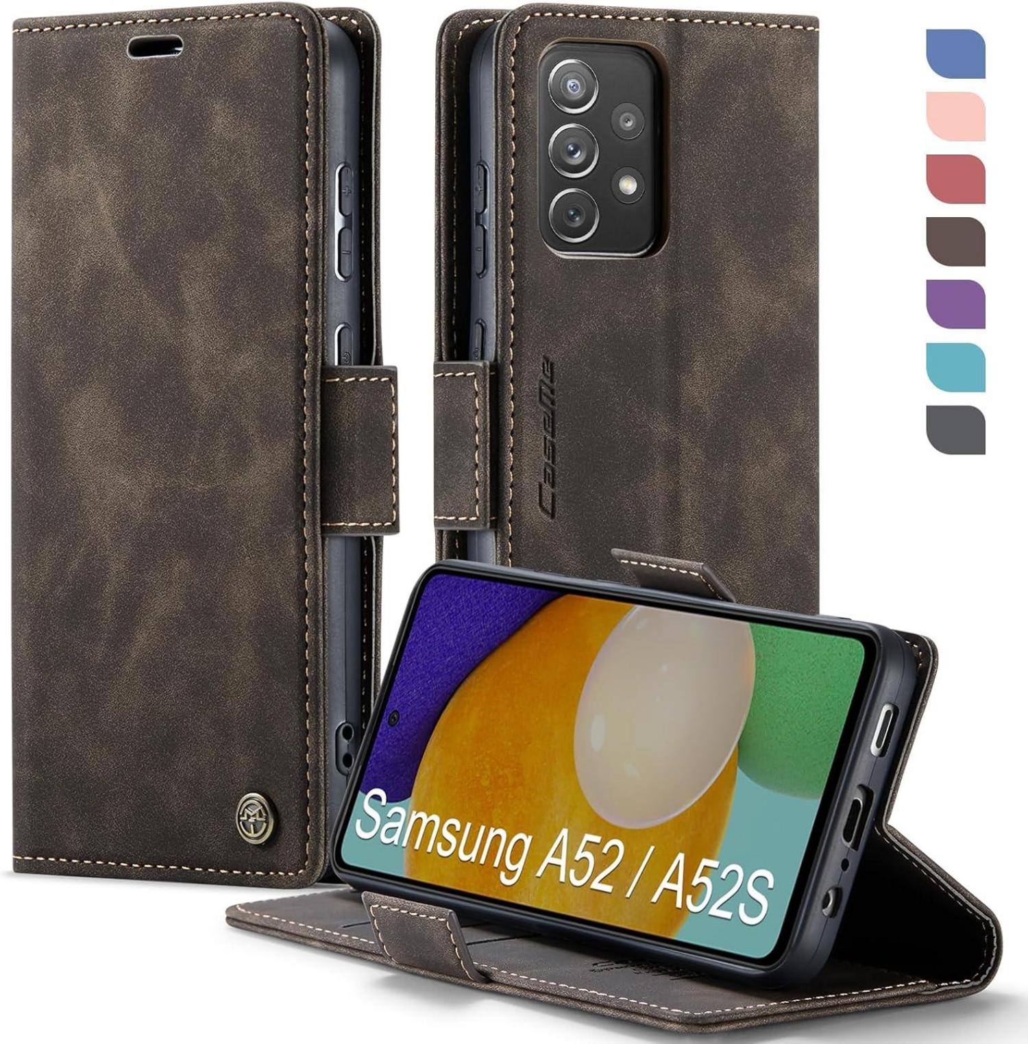 Samsung Galaxy A52/A52S Hülle Klappbar PU Leder RFID 3 Kartenfächer