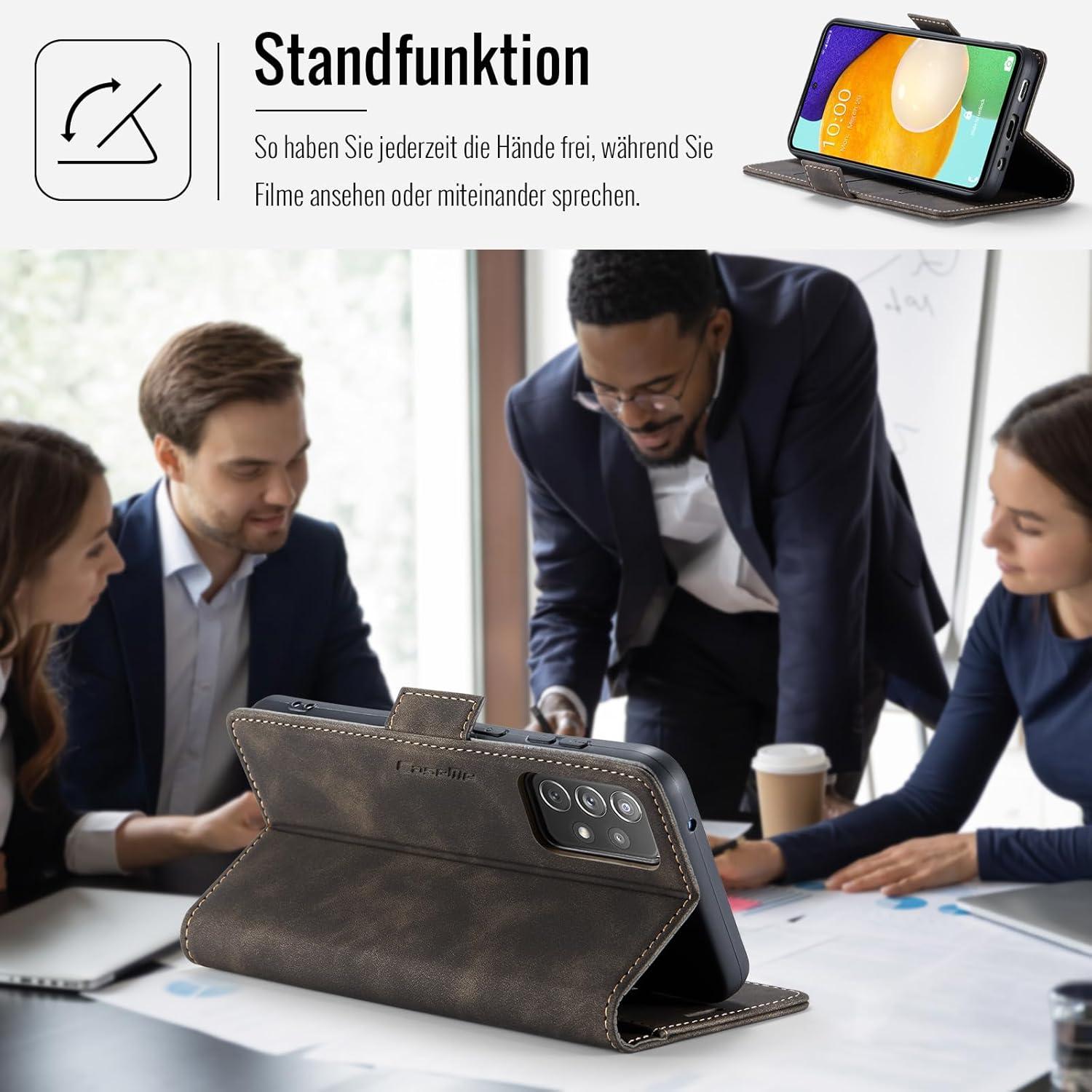Samsung Galaxy A52/A52S Hülle Klappbar PU Leder RFID 3 Kartenfächer