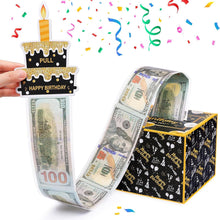 Geldgeschenke Geburtstag Verpackung Explosionsbox Schwarz Gold