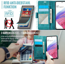 Samsung Galaxy A53 5G Handyhülle Schutz RFID Kartenfach Grün