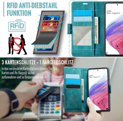Samsung Galaxy A53 5G Handyhülle Schutz RFID Kartenfach Grün