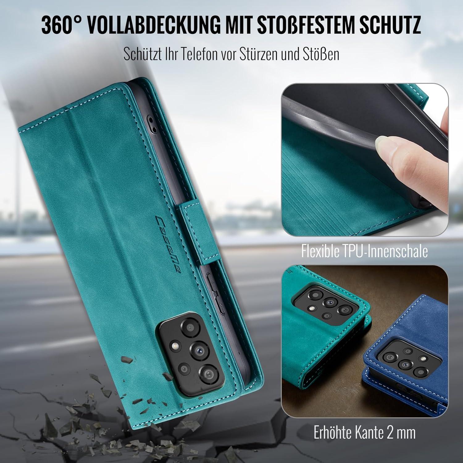 XYGLOW Samsung Galaxy A53 5G Klapphülle PU Leder RFID Schutz Grün