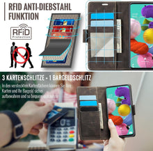 Handyhülle Samsung Galaxy A51 4G PU Leder RFID Schutz Kaffee