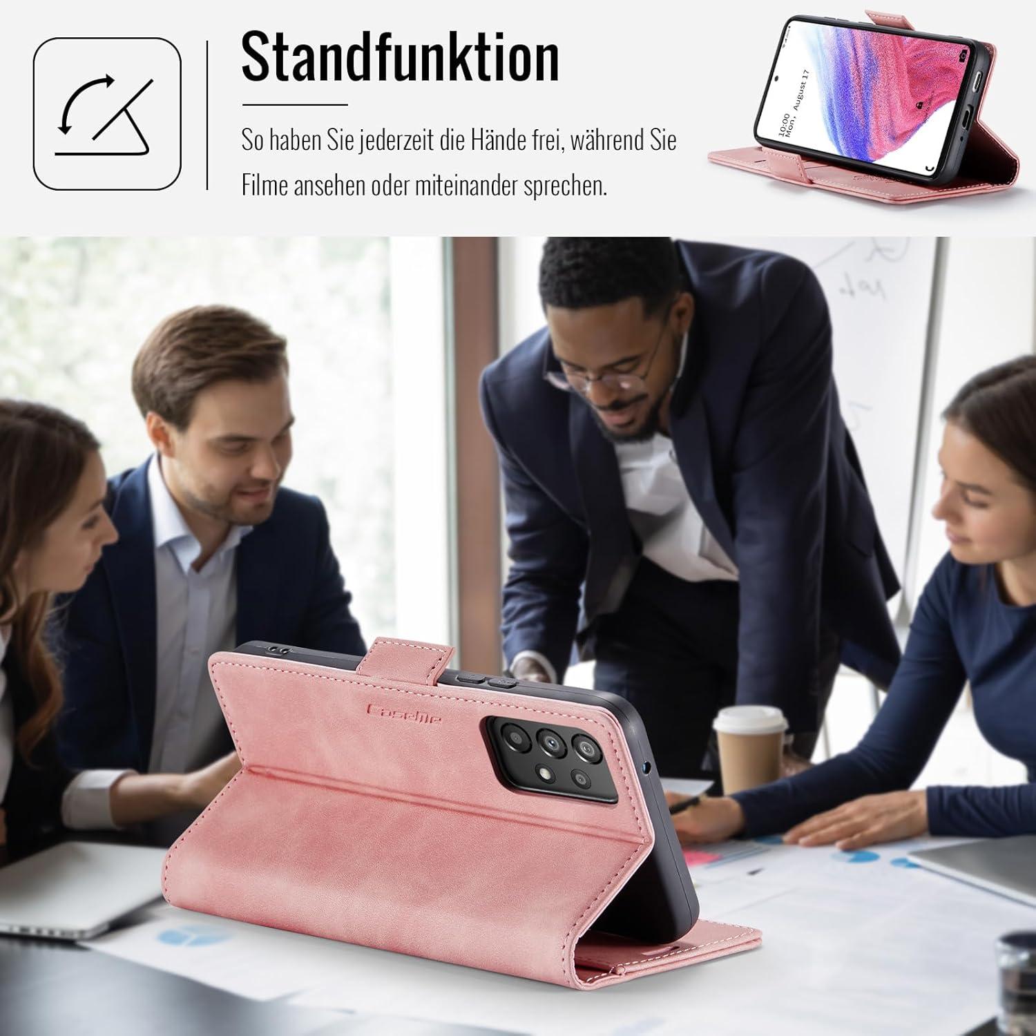 Samsung Galaxy A53 5G Handyhülle Klappbar RFID Schutz Rosa