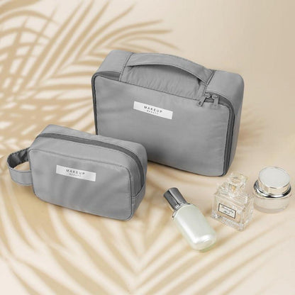 Kosmetiktasche wasserdicht Make-up-Tasche großes Fassungsvermögen Grau