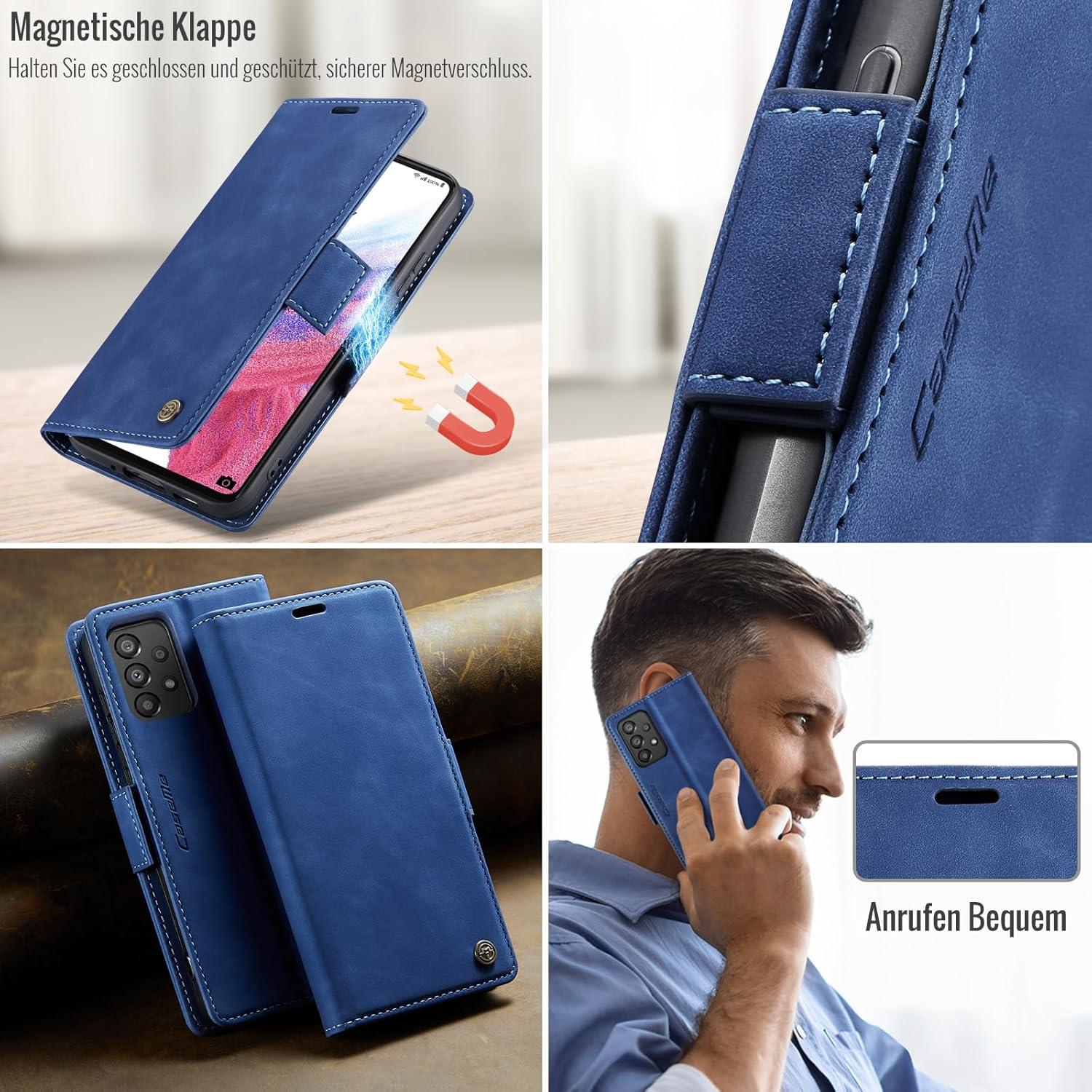 Samsung Galaxy A53 5G Hülle Klappbar RFID Schutz Blau