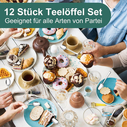 Kaffeelöffel Edelstahl Teelöffel Dessertlöffel spiegelpoliert 13,6cm