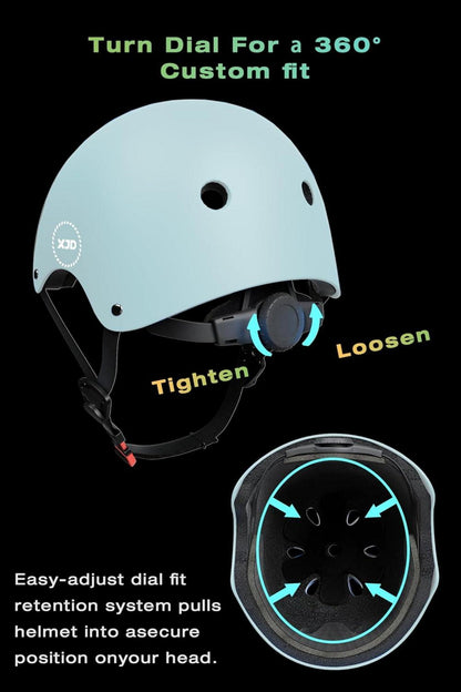 Kinder Jugend Fahrradhelm Multisport 55-57 cm Hellblau CE-zertifiziert