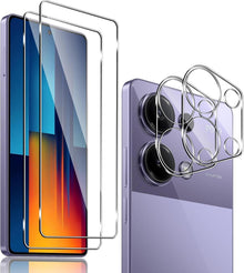 Panzerglas für Xiaomi Poco M6 Pro 4G, 2 Stück Schutzfolie Display