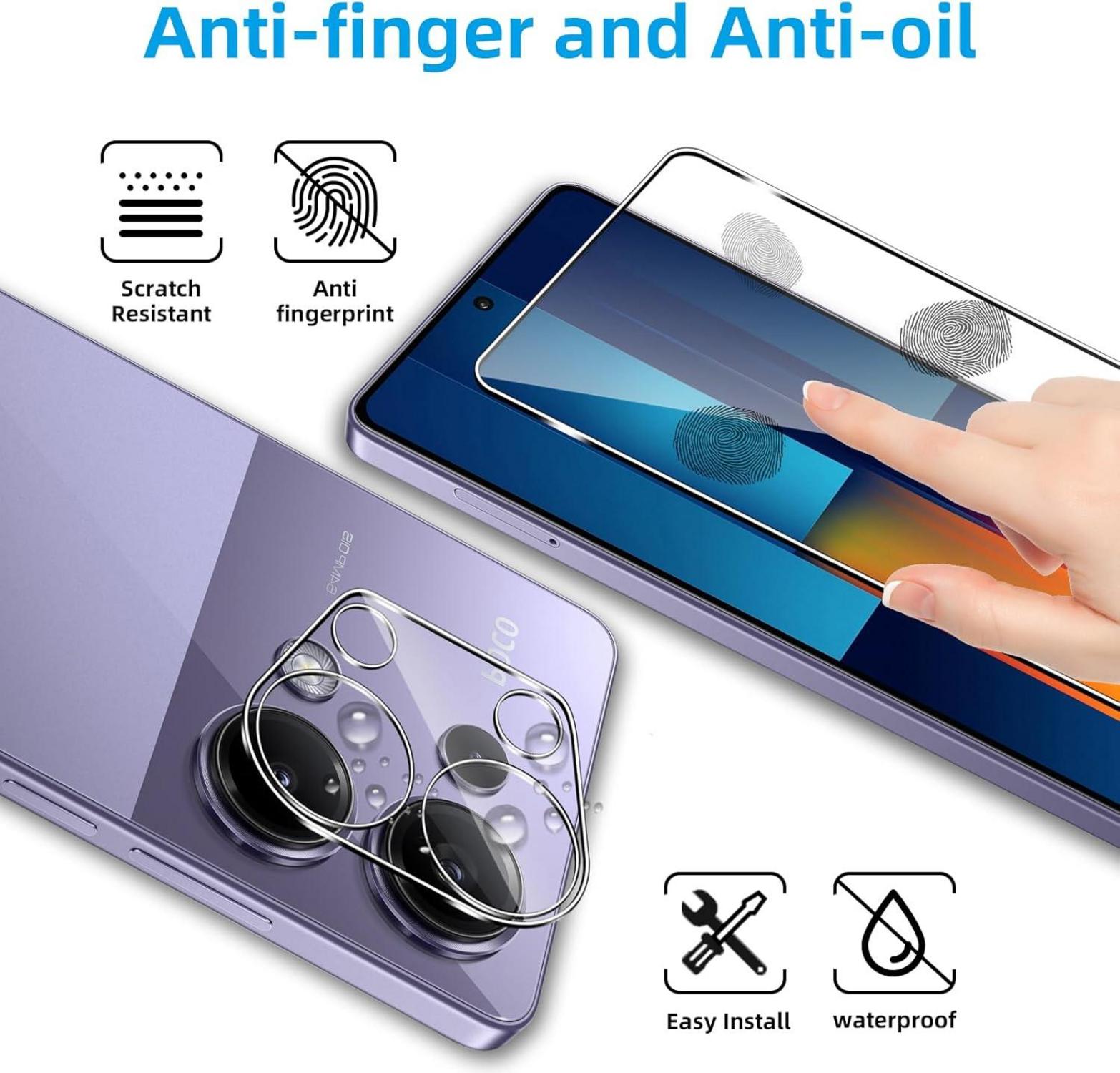 Panzerglas für Xiaomi Poco M6 Pro 4G, 0.33mm 9H