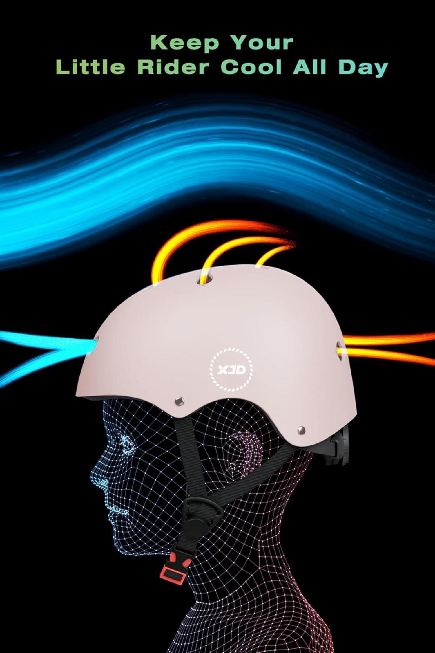 Kinder Jugend Fahrradhelm Multisport CE-Zertifizierung 48-54 cm Rosa Lila