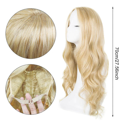 Lange Lockige Blonde Perücke 27’’ Hitzebeständig für Frauen