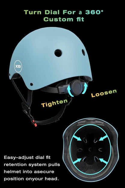 Kinder Jugend Fahrradhelm Multisport CE-Zertifizierung 3-13 J. M: 55-57cm Blau