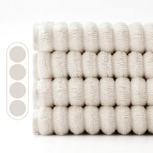 Kordsamt Kissenbezüge 50x50 cm 4er Set Creme Sofa Dekokissen