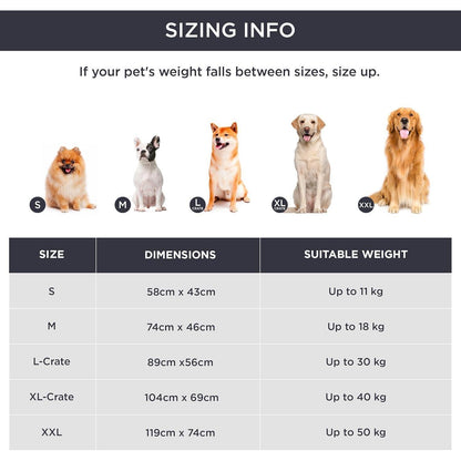 Waschbare Hundematte Mittelgroße Hunde 89x58 cm Hundekissen