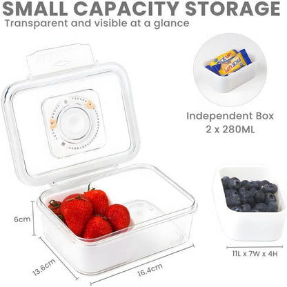 Snackschale mit Deckel 3-teiliges Set - Plastik Snackbox