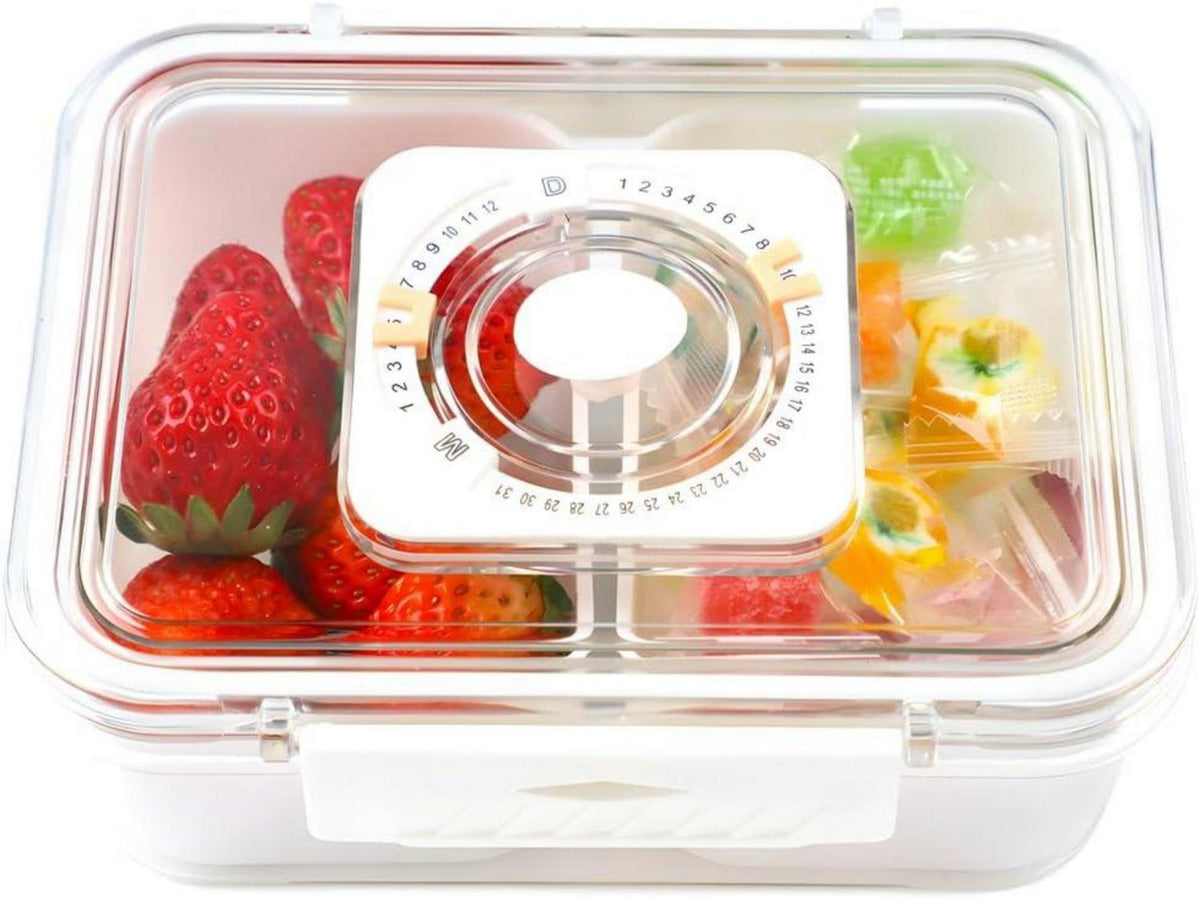 Snackschale mit Deckel 3PCS Kunststoff transparent mit Trennwände