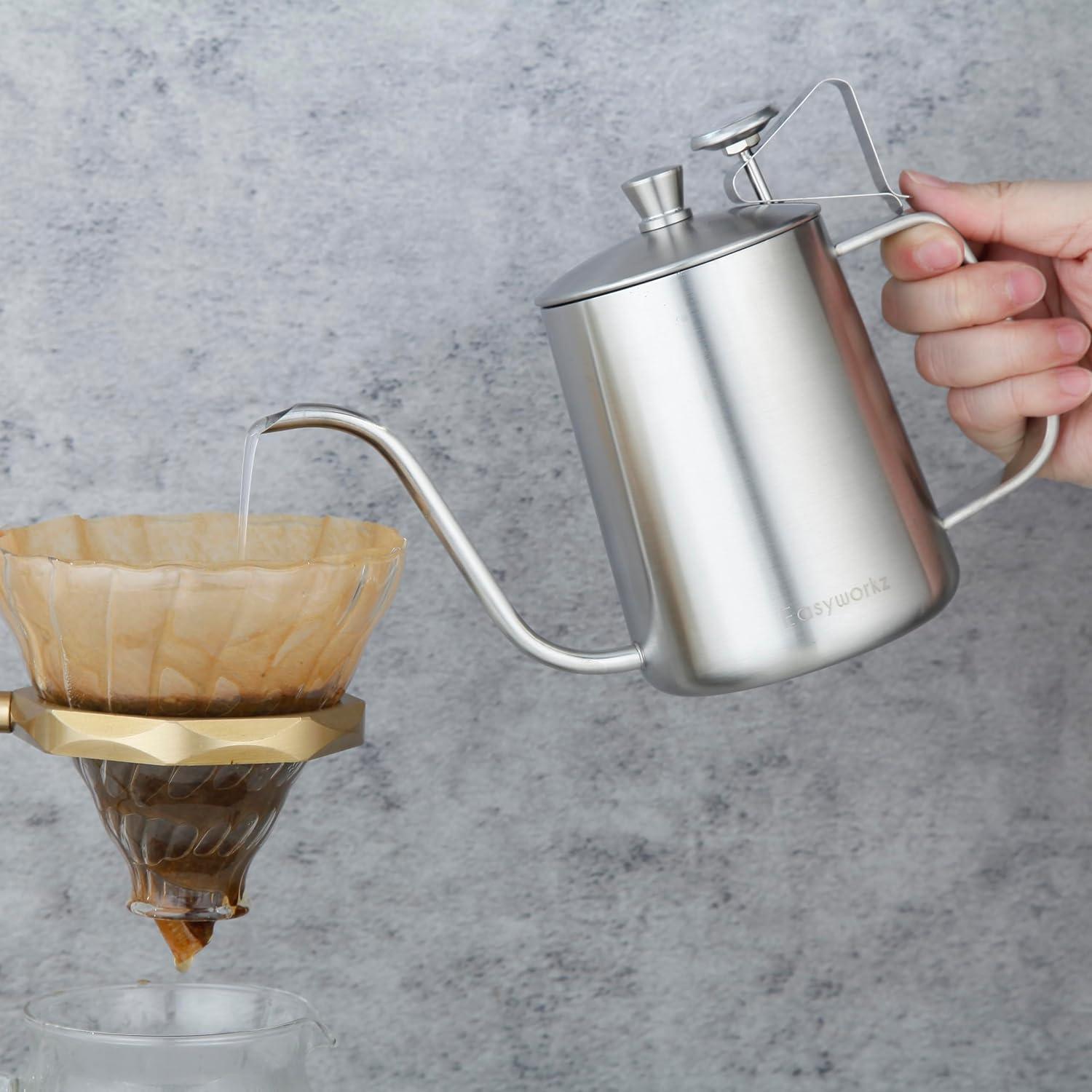 Präziser Easyworkz Gooseneck Pour Over Kaffeekessel aus Edelstahl 304