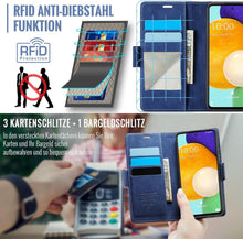 Samsung Galaxy A52/A52S Handyhülle Klappbar RFID Schutz Blau