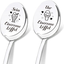 Personalisierte Eislöffel mit Gravur, Geschenkbox, Edelstahl