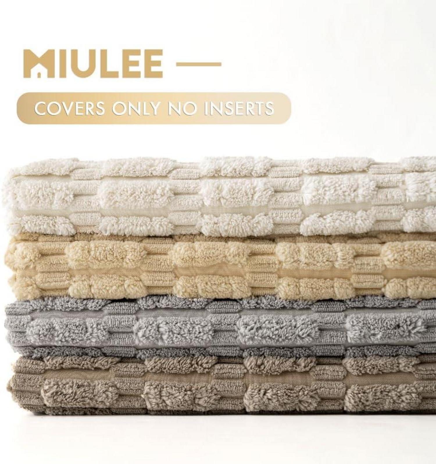MIULEE Kordsamt Kissenbezüge 50x50cm 4er Set Sofa Dekor Boho Stil