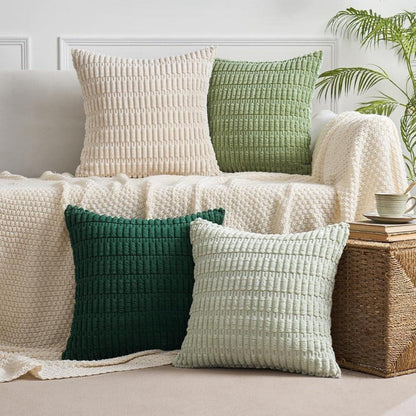 Kordsamt Kissenhüllen Set Moderne Dekokissen 40x40cm - 4er Pack