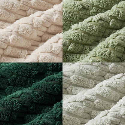 4er Set 40x40 cm Kordsamt Kissenhüllen grün für Wohnzimmer Sofa