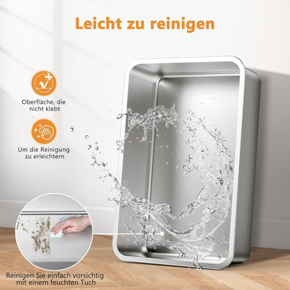 XXL Katzentoilette Edelstahl mit hoher Doppel-Matte