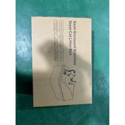 XXL Katzentoilette Edelstahl mit hoher Doppel-Matte