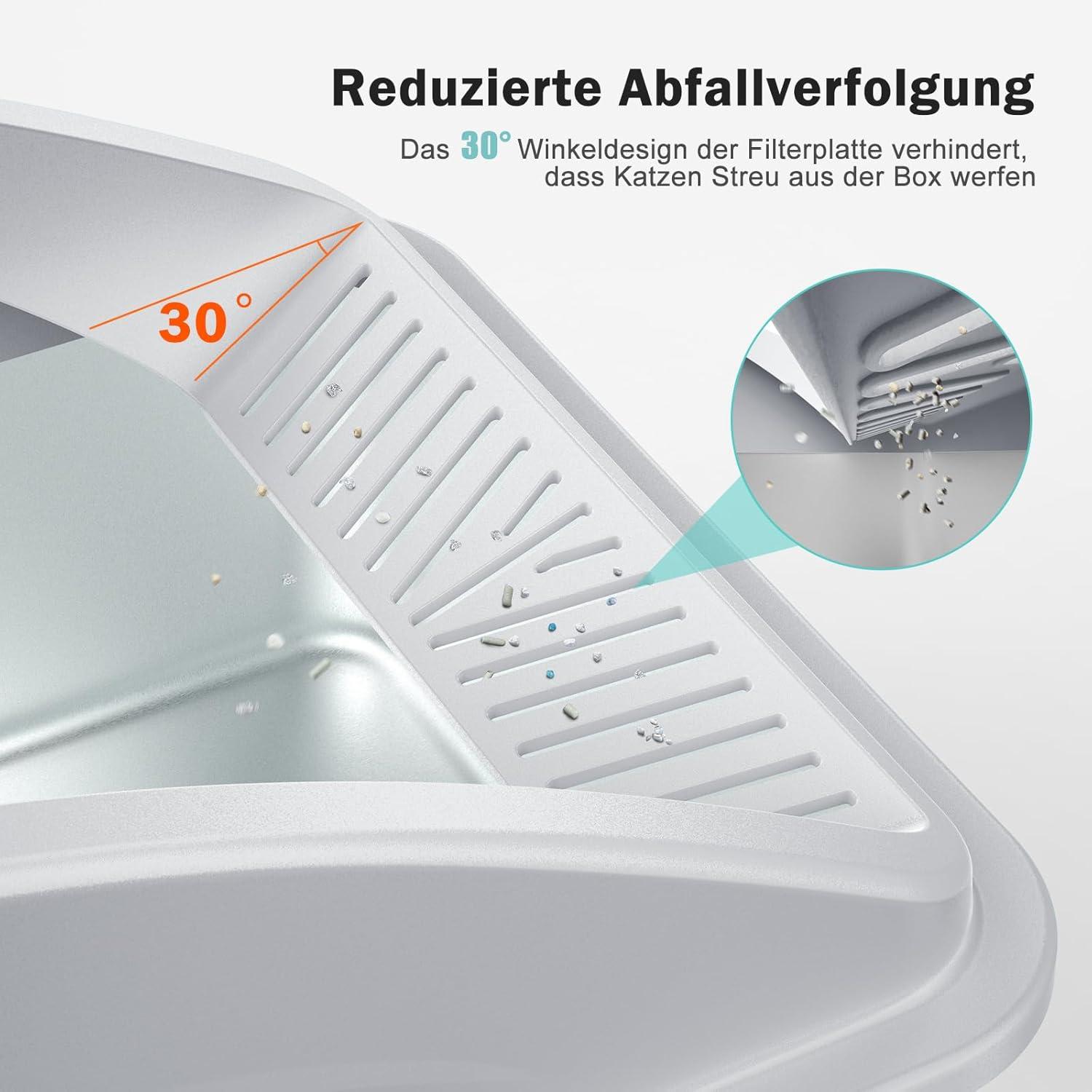 XXL Katzentoilette Edelstahl mit hoher Doppel-Matte