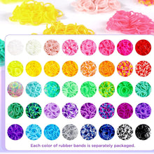9000+ Loom Bänder Set, 40 Farben Loops Gummis für Kinder