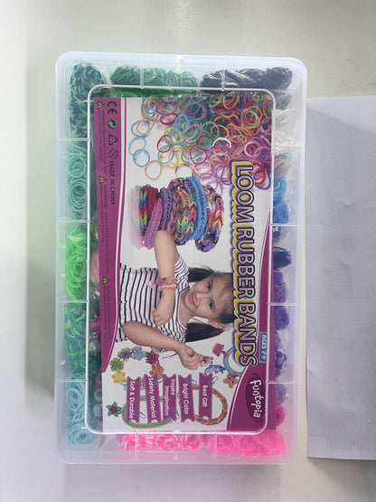 Kinder Loom Bänder Set mit 40 Farben Gummis & Aufbewahrungsbox