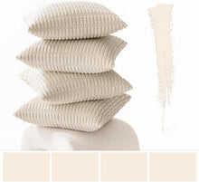 MIULEE 4er Set Kordsamt Kissenbezüge 40x40 cm Beige Sofa
