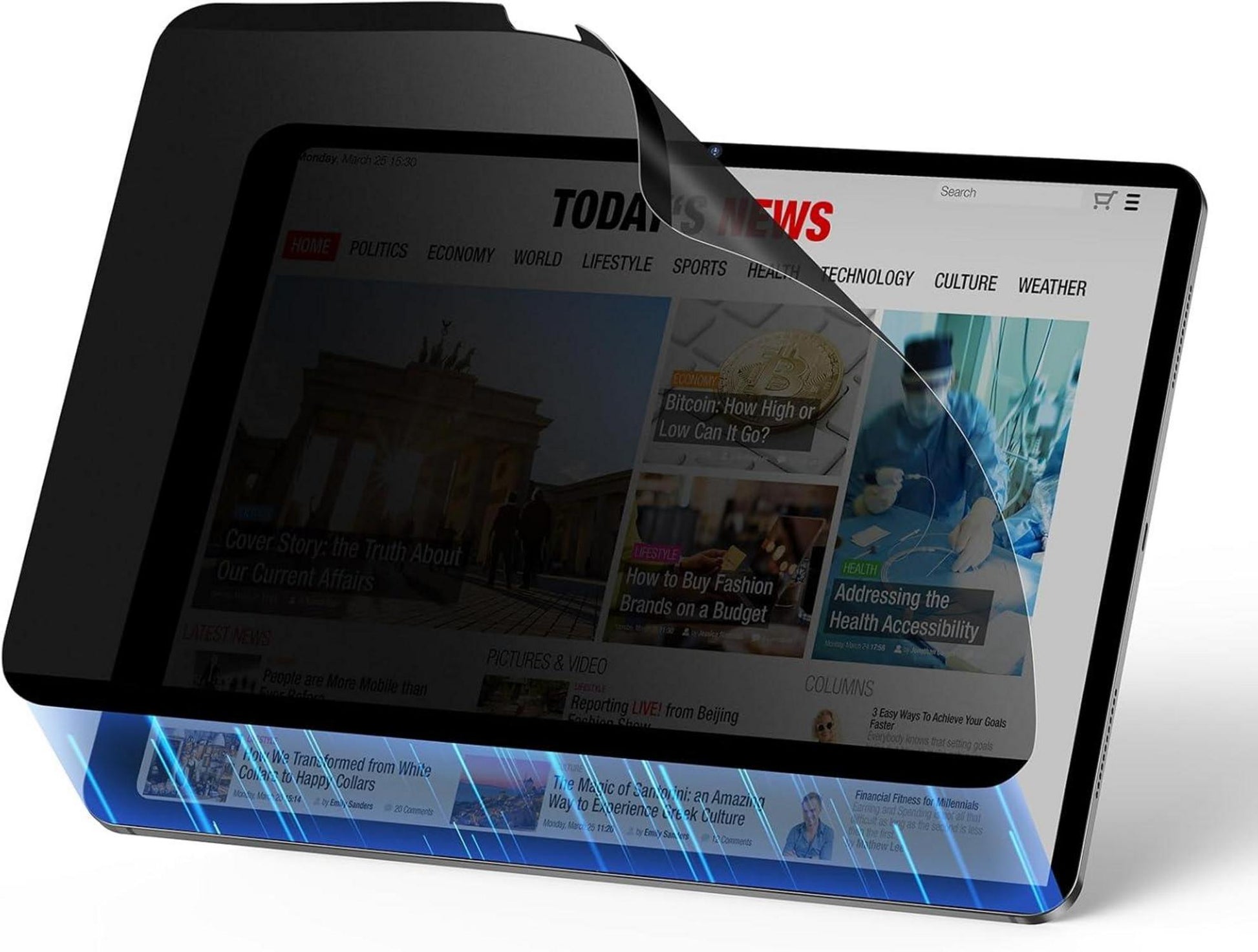 iPad Pro 13 Schutzfolie mit Anti-Spionagefilter & Magnet吀Sichtschutz