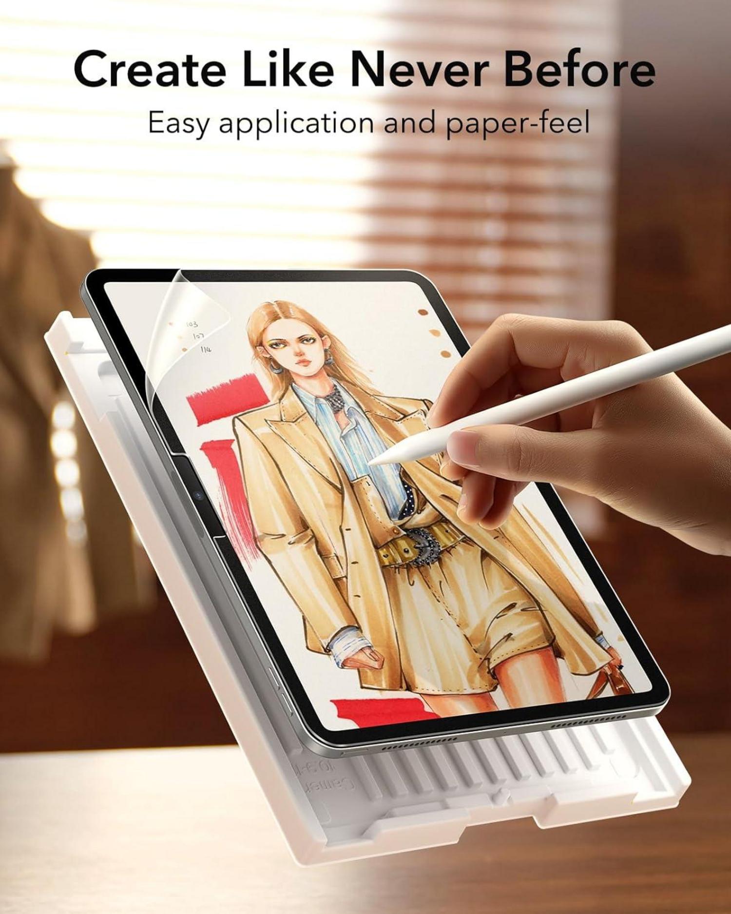 ESR Paper Feel Schutzfolie iPad Pro 11 Zoll 2024, Schreiben Zeichnen
