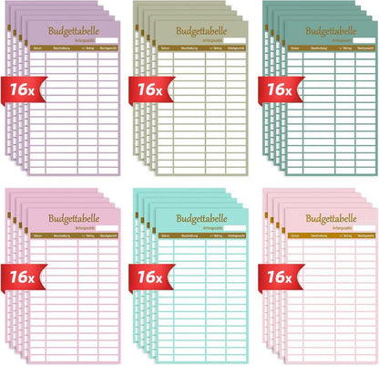 A6 Budget Planner Zubehör, Budget Sheets für Binder, Kosten Tracker