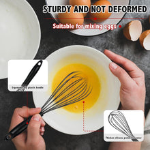 Schneebesen Silikon Set Schwarz Rührbesen Ballonschneebesen