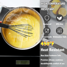 Schneebesen Silikon Set Schwarz 2 Stück Rührbesen Mischen Schneebesen Schlagen Aufschäumen