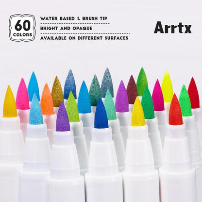 Acrylmarker Set 60 Farben – Wasserfest für Stein, Holz & mehr