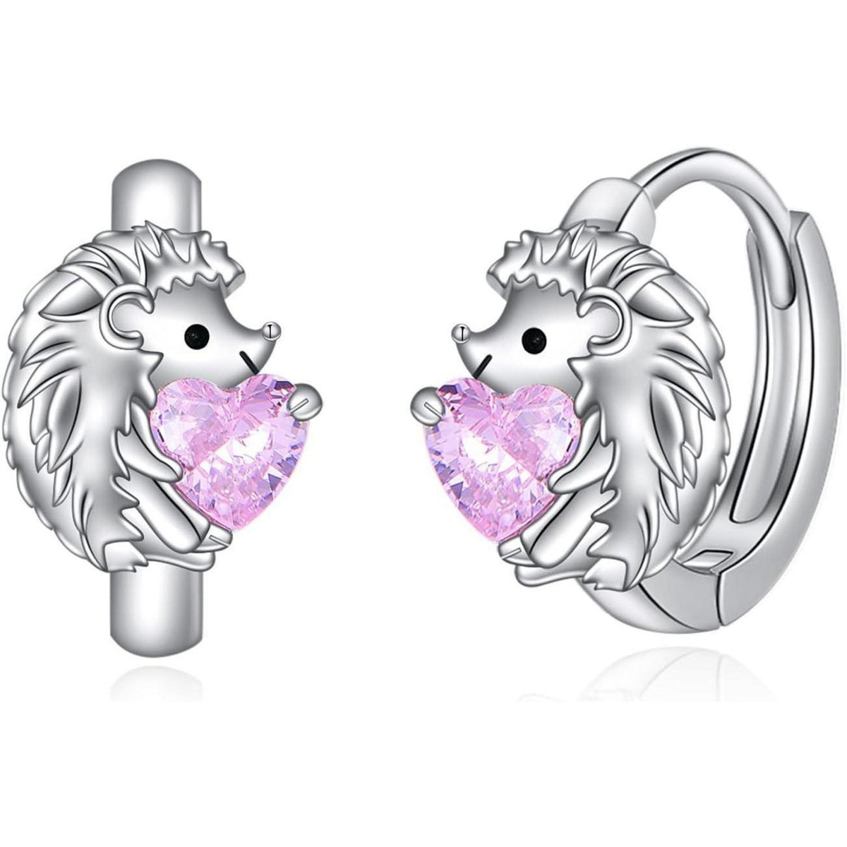 Creolen aus 925 Sterling Silber mit Tier-Motiv und Zirkonia