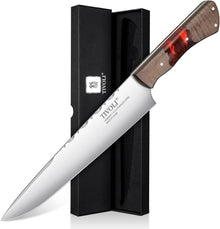 Profi Kochmesser Japanisches Stahl Ergonomischer Griff Rot