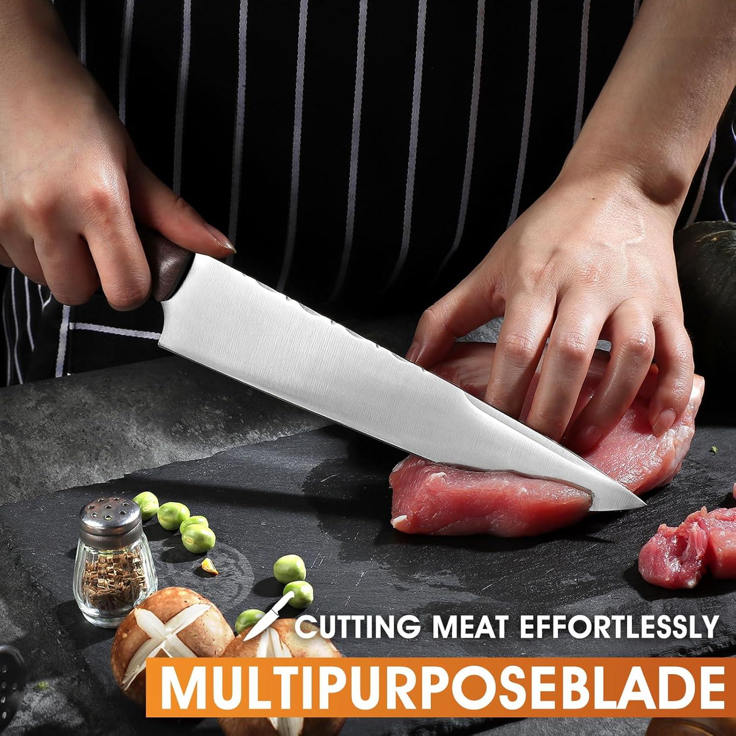 TIVOLI Profi Chefmesser 1.4116 Stahl Ergonomischer Griff Harz Rot