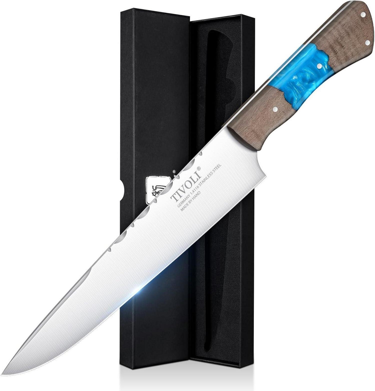 Kochmesser Profi Japanisches Full-Tang Küchenmesser Harzgriff Blau