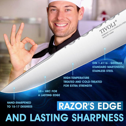 Kochmesser Profi Japanisches Full-Tang Küchenmesser Harzgriff Blau