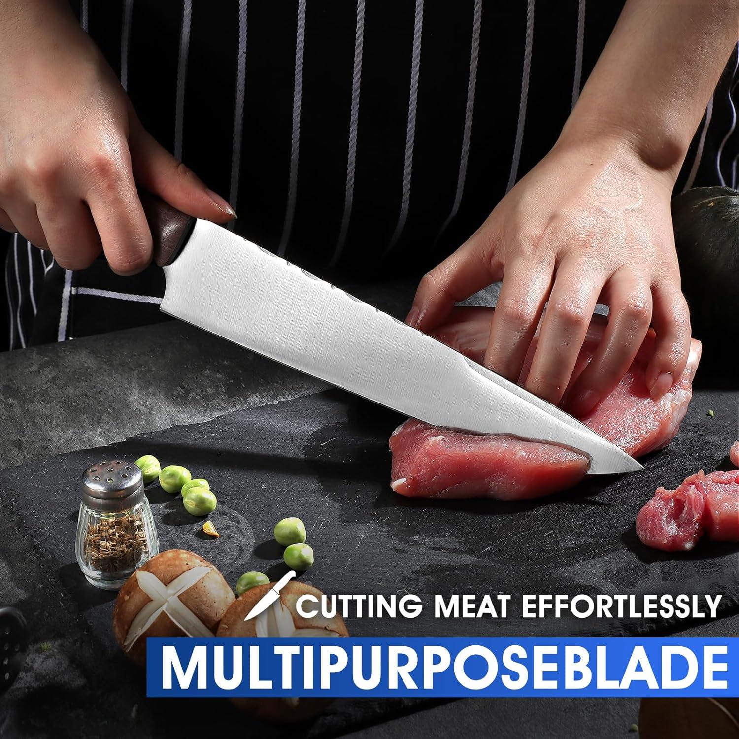 TIVOLI Profi Japanisches Kochmesser German Stahl Harz Griff Blau