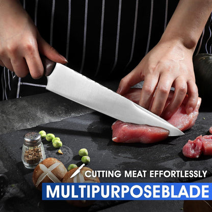 TIVOLI Profi Japanisches Kochmesser German Stahl Harz Griff Blau