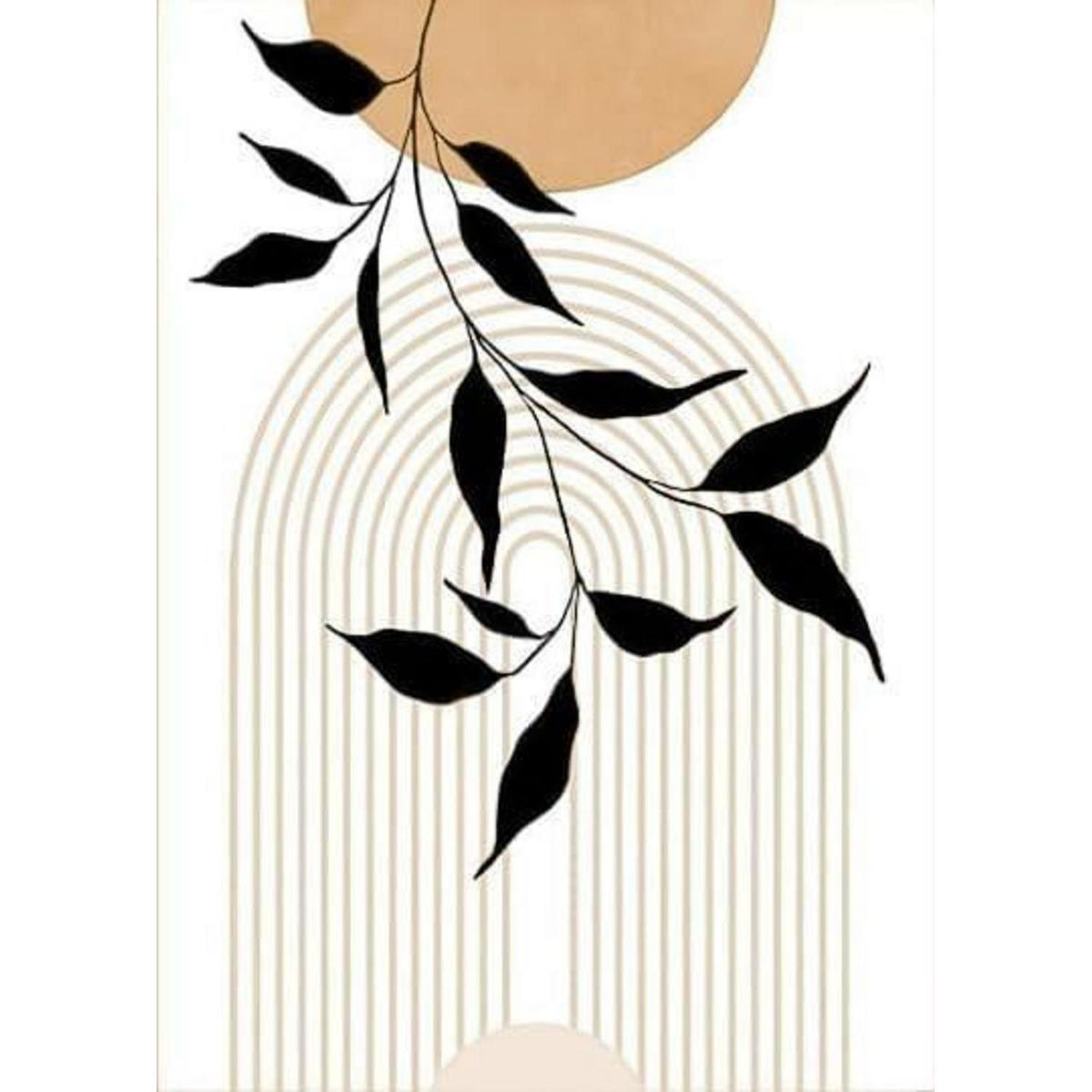 3er Poster Set Boho Blätter Wandbilder Abstrakt Kunstdruck 30x40cm