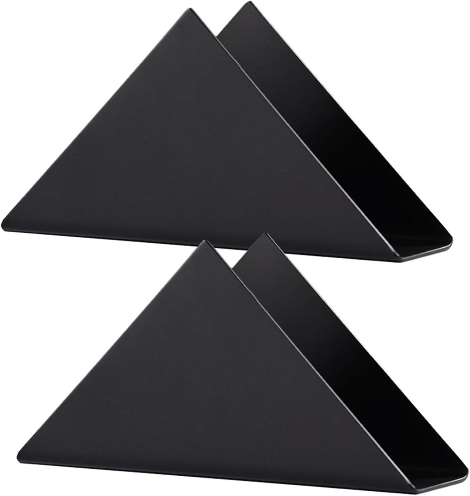 Serviettenhalter Schwarz Metall Dreieckig Freistehend Tisch